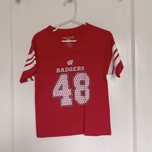 KIDS Wisconsin Badgers jersey tee